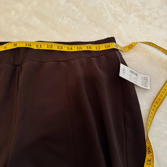 Catherines Dark Brown Crepe Knit Pull On Slacks Size 1XWP (18/20) NWT - Picture 12 of 15